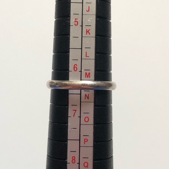 Vintage stamped sterling silver amber cabochon ring sz 6.25 glows - Picture 8 of 13